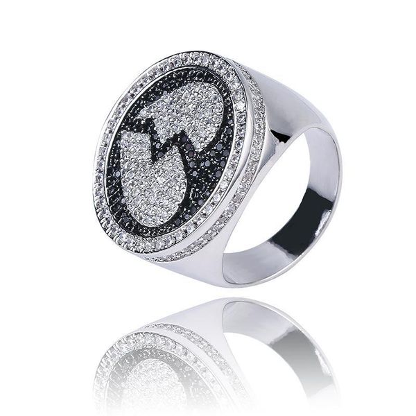 

diamond gold rings 2019 мода hiphop cz ring bling ice out mens hip hop сердце кластерные кольца, Golden;silver
