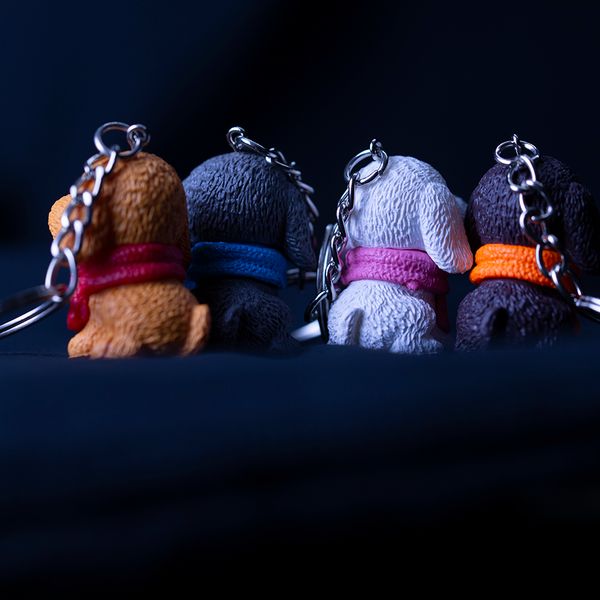 

dog dog keychain scarve cartoon figure keychain pet key rings toy cute new deisnger bag hangs will and sandy fashion jew, Slivery;golden