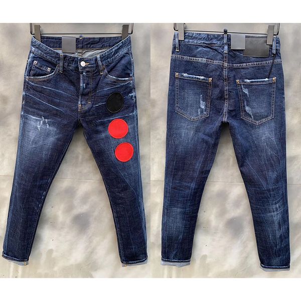 

mens jeans rips stretch denim jeans italy fashion slim fit washed motocycle denim pants panelled hip hop trousers style 3k2q, Black