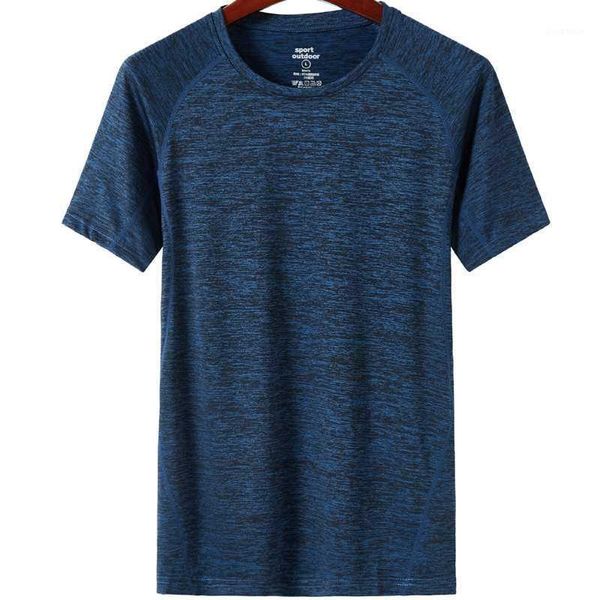 

to 8xl sport tshirts men elasticity gym fitness short sleeve big size breathable beach sweatshirt jogging running tshirts1, Black;blue