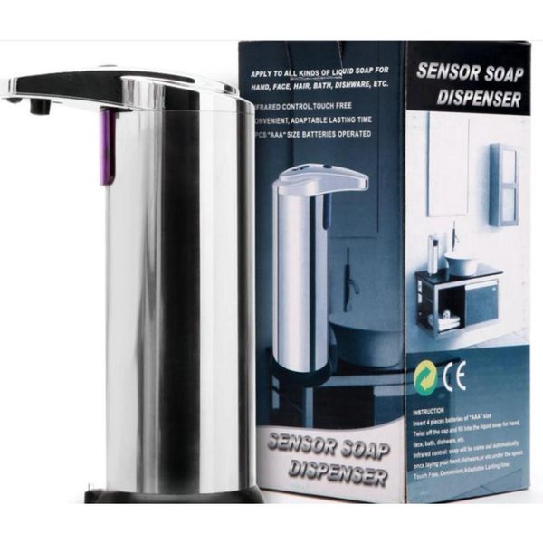 

stainless steel soap liquid sanitizer touchless dispenser bathroom hand washing soap bottle matic liquid soap di jllokx soif