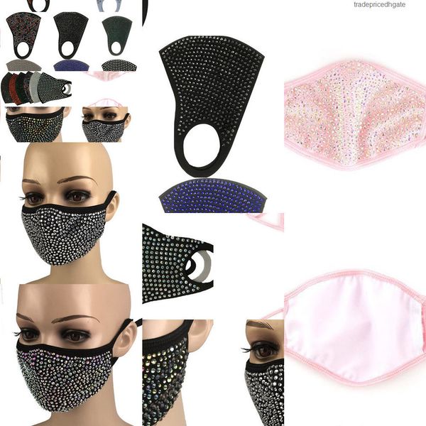 

pm2.5 diamond dustproof fashion mask bling mouth protective masks washable reusable kcff okqe