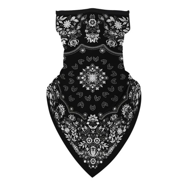 

cycling caps & masks 1pc neck gaiter multifunctional sun protection headwear neckerchief headband headwrap for uv, Black