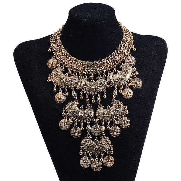 

chains hyperbale jewelry exaggerated necklace punk collar halloween accessories, Silver