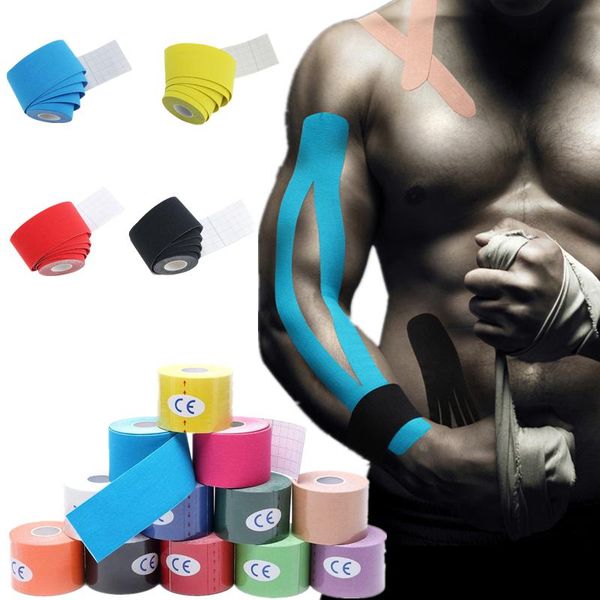 

elbow & knee pads kinesiology tape gym fitness support pad elasast sports safety heel protector self adhesive bandage athletic wrap, Black;gray