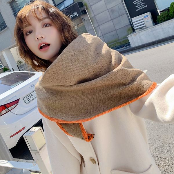 

brand east gate new scarves women candy wrapped diamond triangle scarf autumn and winter warm student bib klwe, Blue;gray