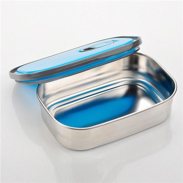 

420ml stainless steel lunch box student bento box seal with lid fresh bowl leakproof food storage container crisper dinnerware wmtgqk