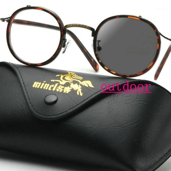 

round myopia glasses prescription women computer optical frames eyewear -0 -4.0 transitional sunglasses pchromic myopia nx1, Silver