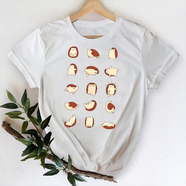 

t shirts for women 2021 cartoon fashion animal short sleeve 90s spring summer lady print graphic tshirt female tee t shirt, White