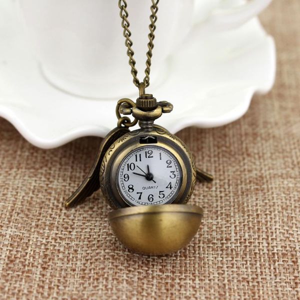 

harried golden snitch pocket watch watch ожерелье potters ретро бальные часы аксессуары большой клаус для мальчиков девочек, Silver