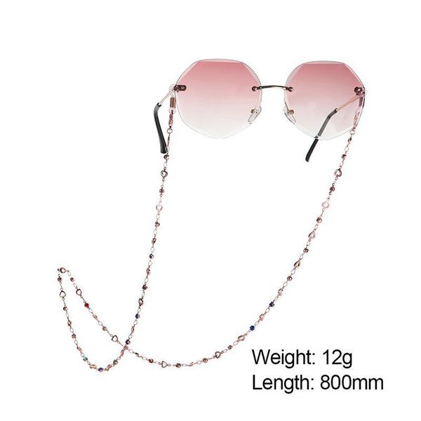 

luxury stainless steel face mask chain holder crystal hollow heart straps sunglasses glasses accessories luxury stainless h jllwwm