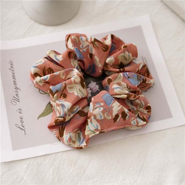 

korean women spring headbands rubber band floral print hair rings lady ponytail holder girls elastic rope hair accessories q bbyazp