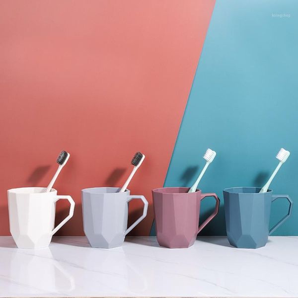 

1pc japanese-style thick circular cups toothbrush holder cup rinsing cup wash tooth mug bathroom wash gargle1