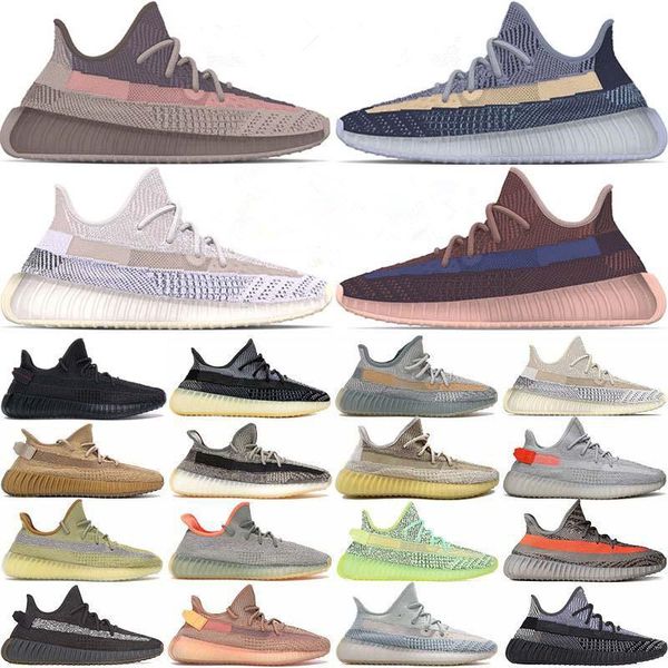

2021 kanye static running shoes new ash blue stone pearl fade sulfur israfil cinder asriel zebra earth women men trainers sneakers with box