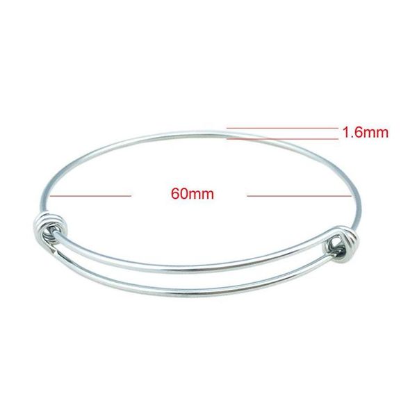 

selling stainless steel expandable wire bangles 1.6mm thick & kids size 50mm-65mm adjustable bracele sqchkb homes2007, Black