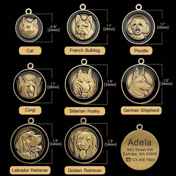 

personalized dog id tag engraved pet dog tags collar accessories custom puppy cat name tags for dogs necklaces wmtaaa