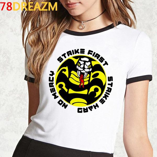 

mens karate t shirt kawaii cartoon cobra kai graphic tees men summer cobra t-shirt funny fashion tshirt male jllhpf ly_bags