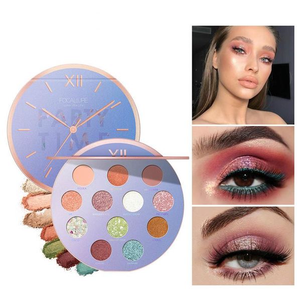 

eye shadow 12 colors eyeshadow shining pearlescent pallete waterproof pigment palette portable for dating party