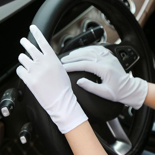 

женщины солнцезащитные перчатки летняя весна спандекс перчатки короткие водительские перчатки высокоэластичный тонкий этакет перчатки wmtqis, Black