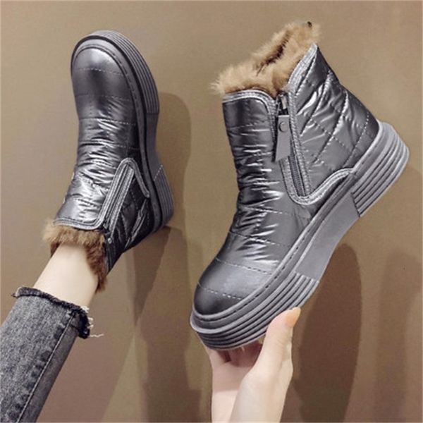 

new fashionable 2021 black-style warmer mrs not sliding boots woman leather female cotton shoes 35-40 qtlz