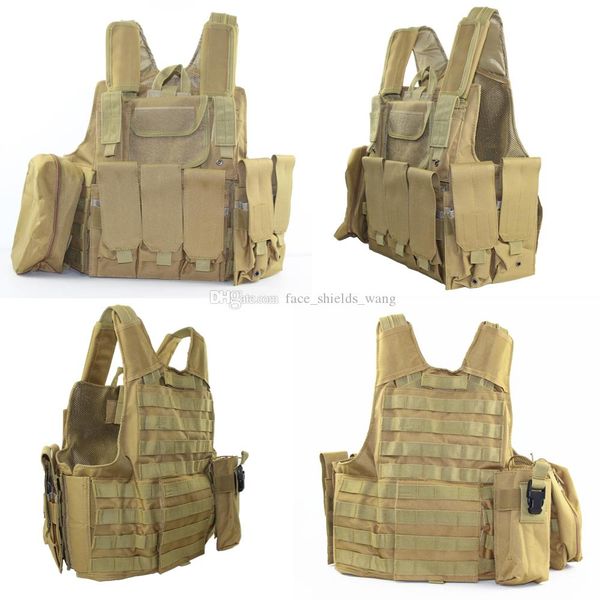 

tactical molle ciras vest военный airsoft paintball hunting жилет с mag poughs укомплектованная сумка регулируемая доспехнетная плита, Black;green