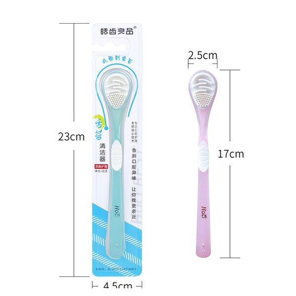 

2020 new toothbrush tongue scraper tongue brush cleaner oral cleaning tongue toothbrush brush fresh breath remove coating wmtwil
