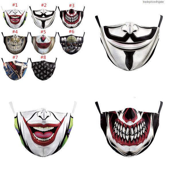 

masquerade fashion designer halloween digital print masks men party joker face 8fik