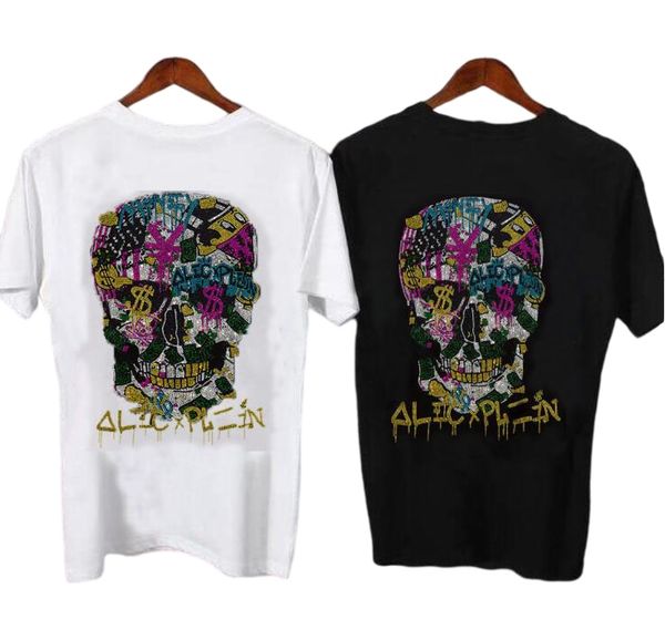 

new geometric drill men's t-shirts fashion short sleeve polo shirts designer organic cotton, White;black