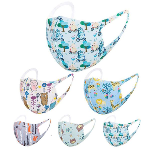 

printing mask children cartoon printed fashion washable kids children's protective breathable designer face ma