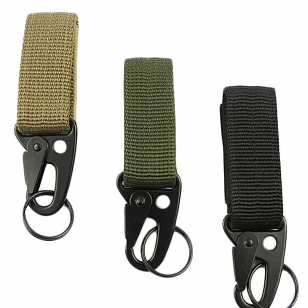 

5pcs climbing accessory outdoor carabiner strap clip nylon tactical molle backpack key hook webbing buckle hanging bel qylqfl