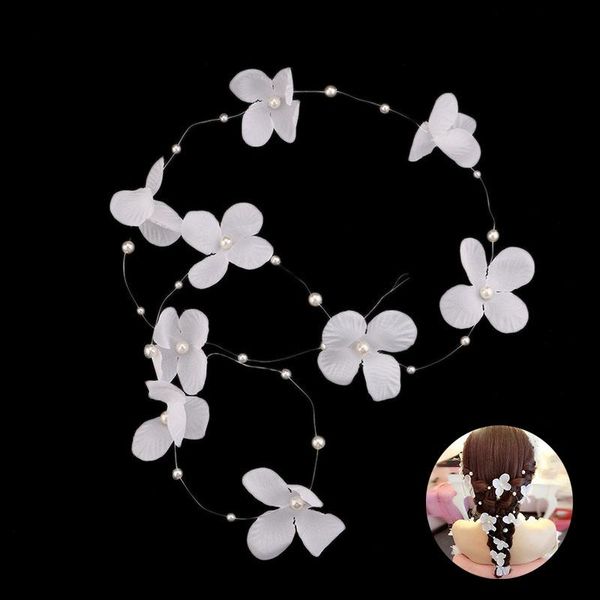 

красивые корейские модные аксессуары для волос для невесты свадебные головные полосы жемчуга цветок tiaras женщины longe head headwear ювели, Golden;silver