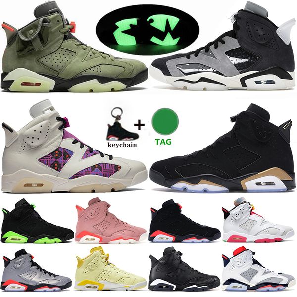 

6 6s travis scotts tech chrome mens basketball shoes hare unc black infrared quai54 sail black reflective flight jumpman me