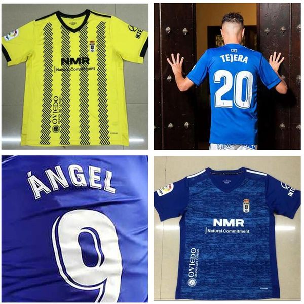 

new 2020 2021 real soccer jerseys oviedo home away 20 21 football shirt, Black;yellow