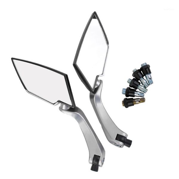 

1 pair diamond design universal motorcycle rearview side mirror -black1