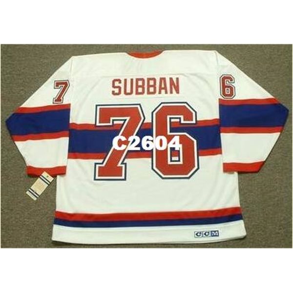 

men #76 p.k. subban montreal canadiens 1946 ccm vintage retro hockey jersey or custom any name or number retro jersey, Black