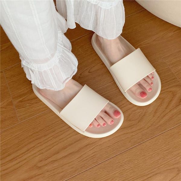 

couples house slippers ladies men non-slip plastic slippers home beach men's flip-flops soft summer children's shoes, Black