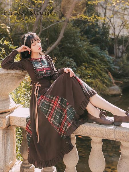 

casual dresses 2021 autumn winter arrival round collar long sleeve striped women dress, Black;gray