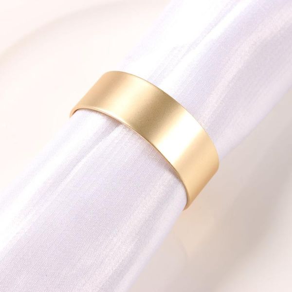 

10pc glossy simple single circle dumb gold napkin buckle dumb silver napkin ring metal buckle