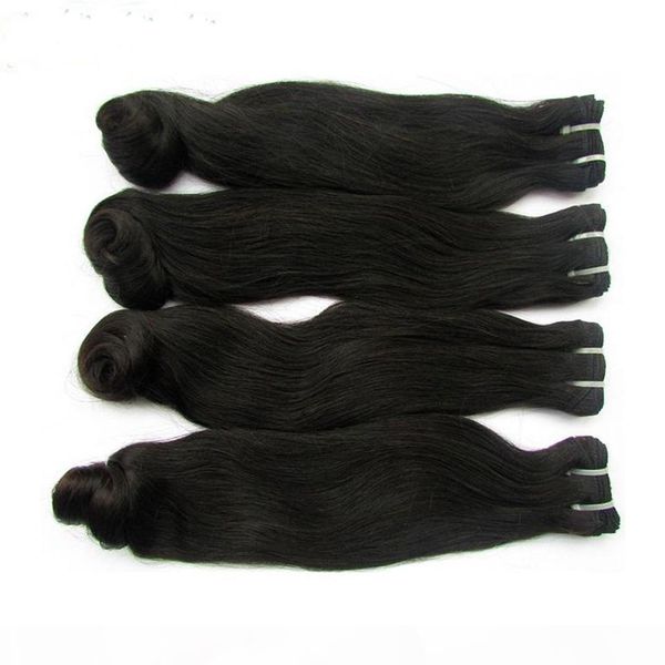 

wholesale hair factory make orders double drawn popular straight loose wave hair bundles virgin remy hair natural color 3pcs 300g lot, Black