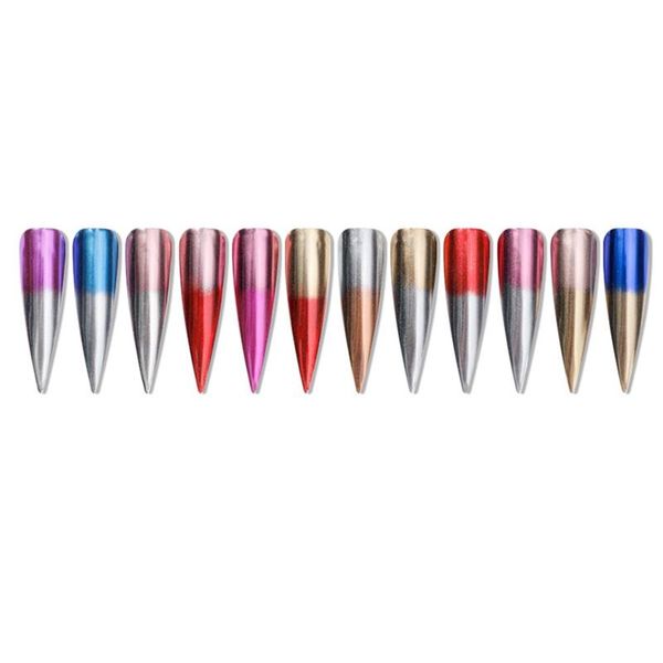

nail glitter mirror powder art two-tone accessories pigment decorations for nails, Silver;gold