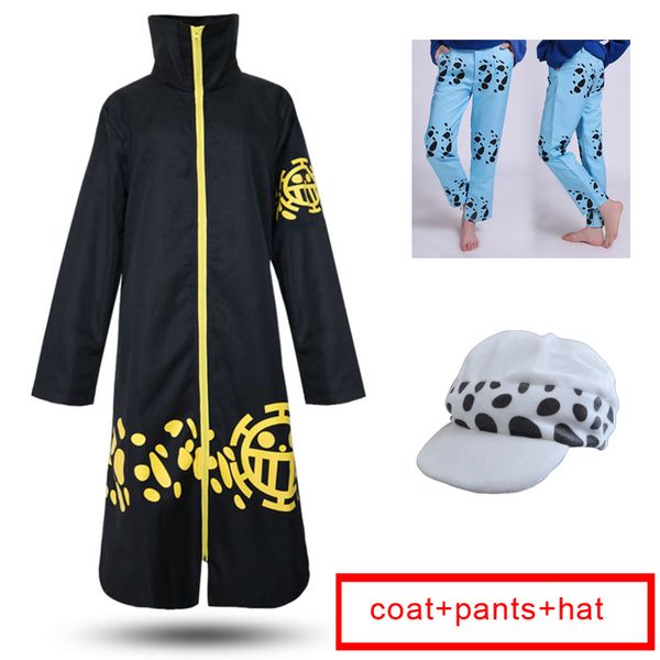 

japanese anime one piece cosplay trafalgar law cosplay costume hoodie wholesale 2 years later, Black;red