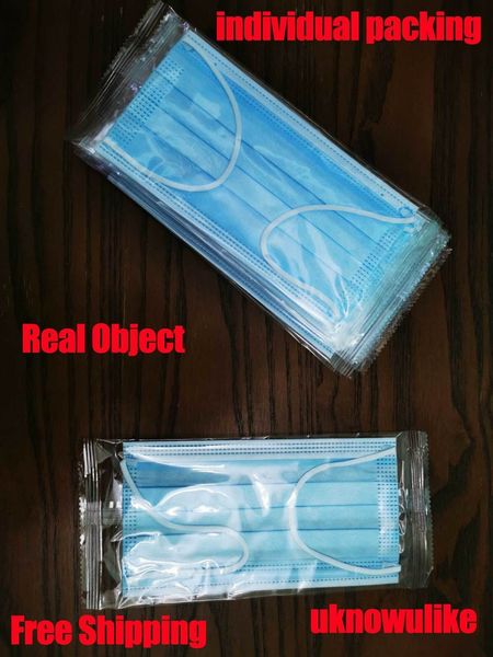 

fast individual package 3 layers mask disposable face masks air pollution