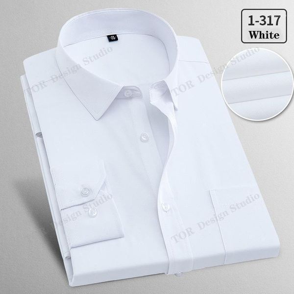 

2020 fashion men's long sleeve brand men shirt solid slim fit male social casual business white black dress shirt clothing1