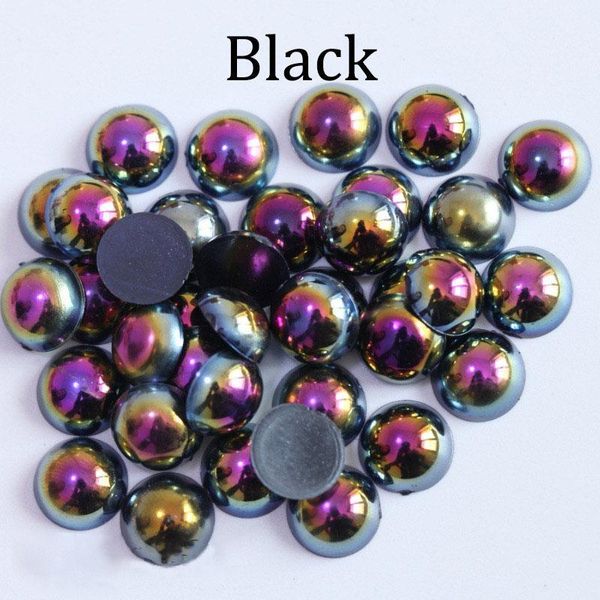 

imitation abs pearl beads flat back 2 3 4 5 6 8 10 12 14 mm ab colors cabochon half round h jlllit