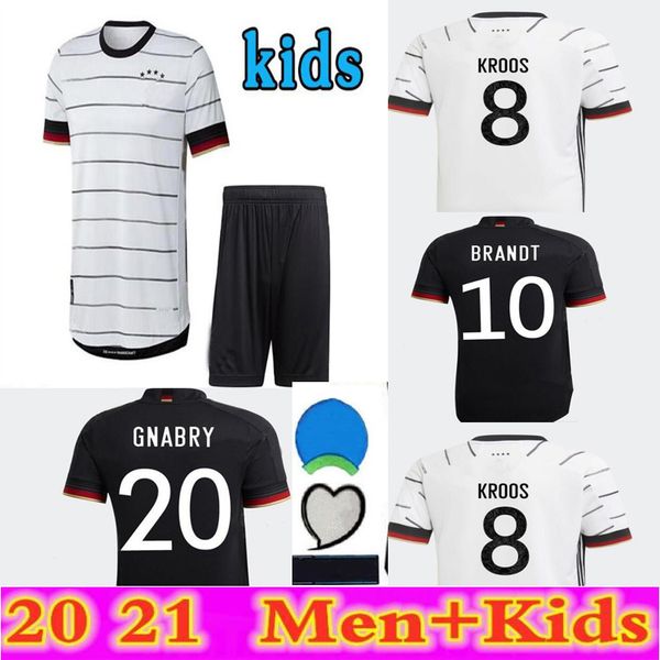 

020 2021german soccer jersey national team man+children's suit gnabry werner havertz football jersey 20/21soccer jersey, Black;yellow