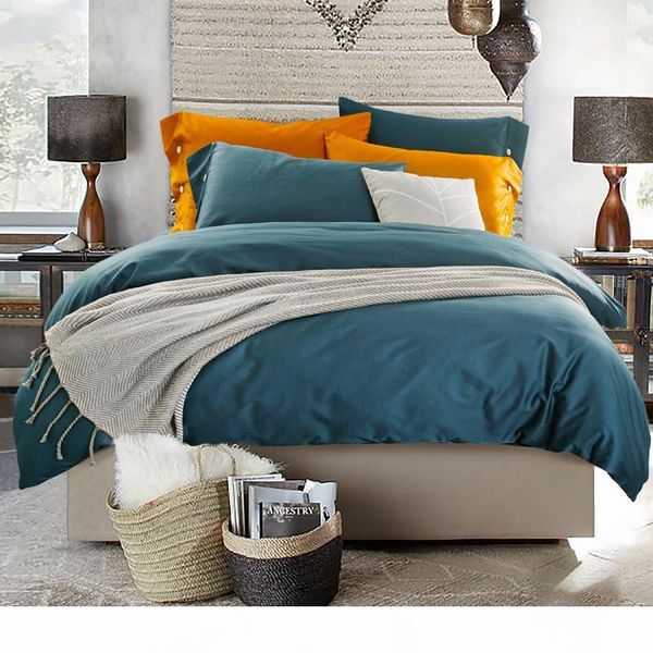 

blue cotton bedding set duvet cover bed linen fitted sheet pillowcases