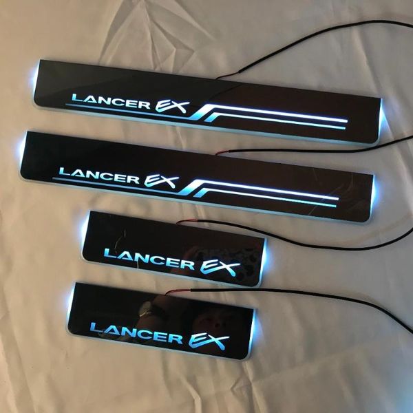 

express ship led door sill decorative lights slat guards plate strips for mitsubishi lancer ex