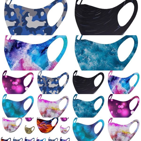 

ugyrwu designer mask fashion reuse face starry sky flame camouflage printing ear hanging dust masks 6 n