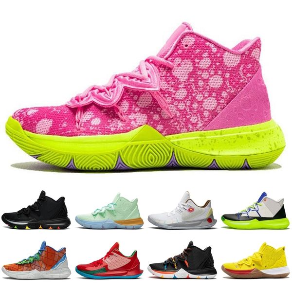 

kyrie irving\rspongebob 5 5s jumpman men basketball shoes friends cny patrick mens trainers sports sneakers size 7-12