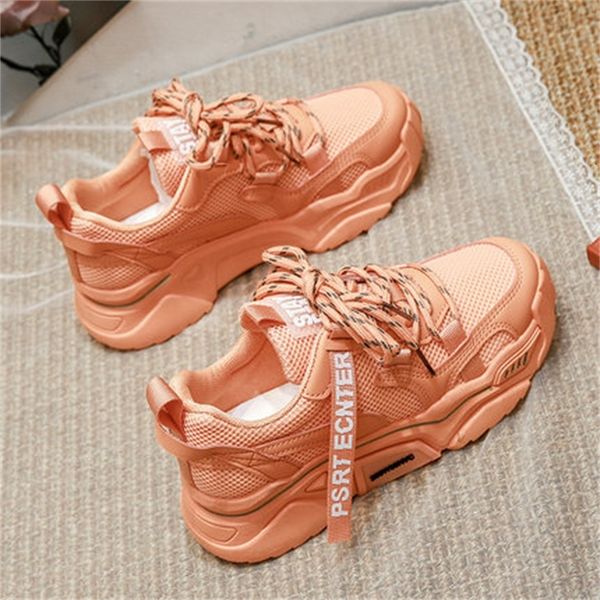 

new spring 2021 fashion women's knit ventilation comfortable female trainers ulzzang shoes white woman orange green vo3w, Black